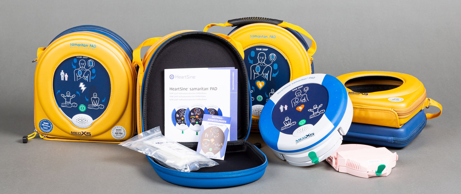 Defibrillatoren Set mit Gebrauchsanweisung