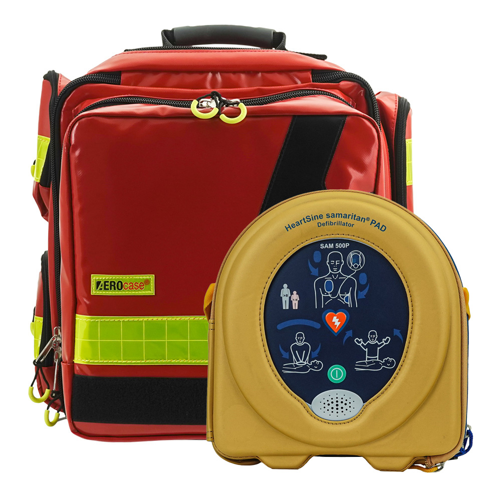AED Traveller-Paket mit HeartSine SAM500P, Reanimations-Defibrillator, 8 Jahre Garantie