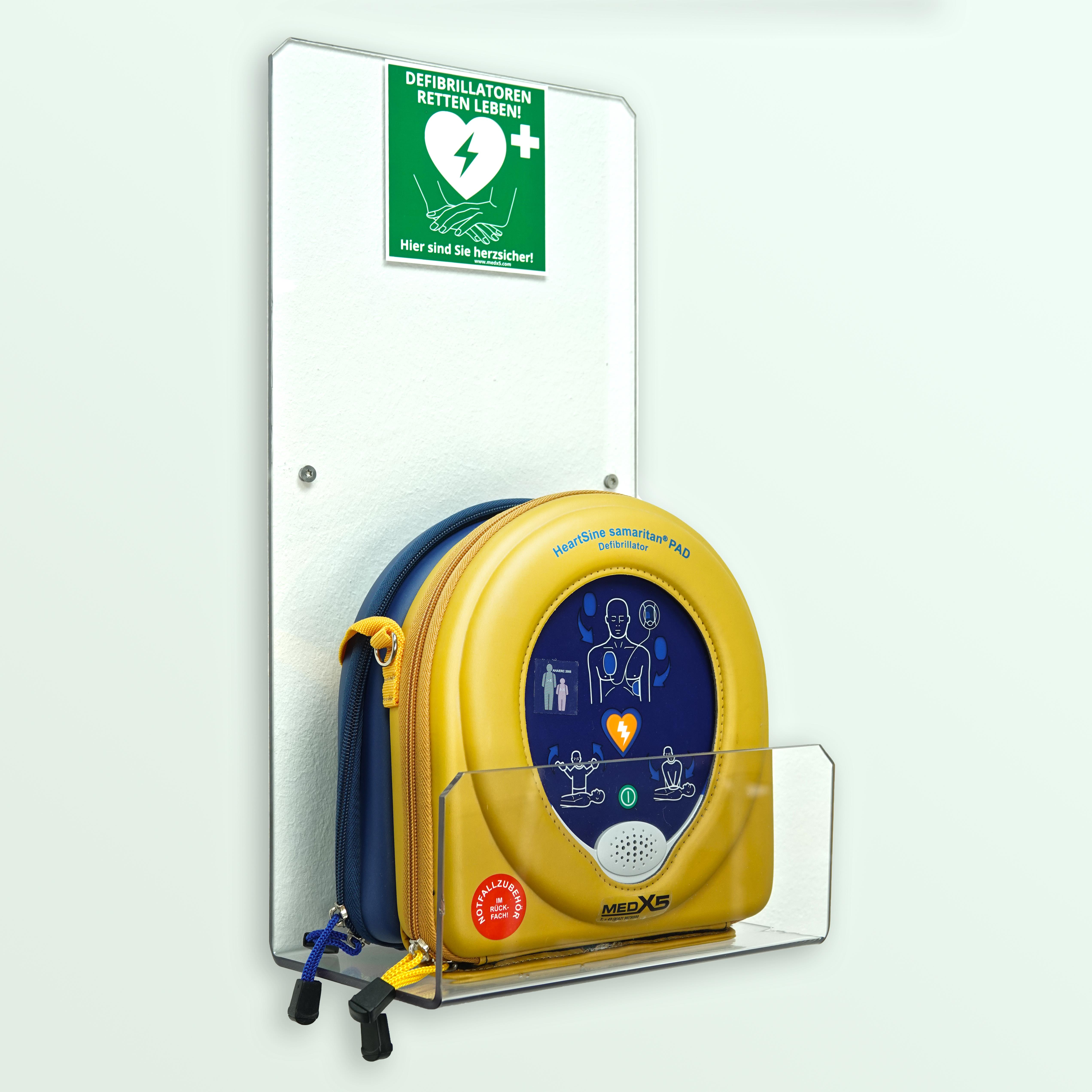 Defibrillator AED Wandhalter für innen, Plexiglas, Universalgröße
