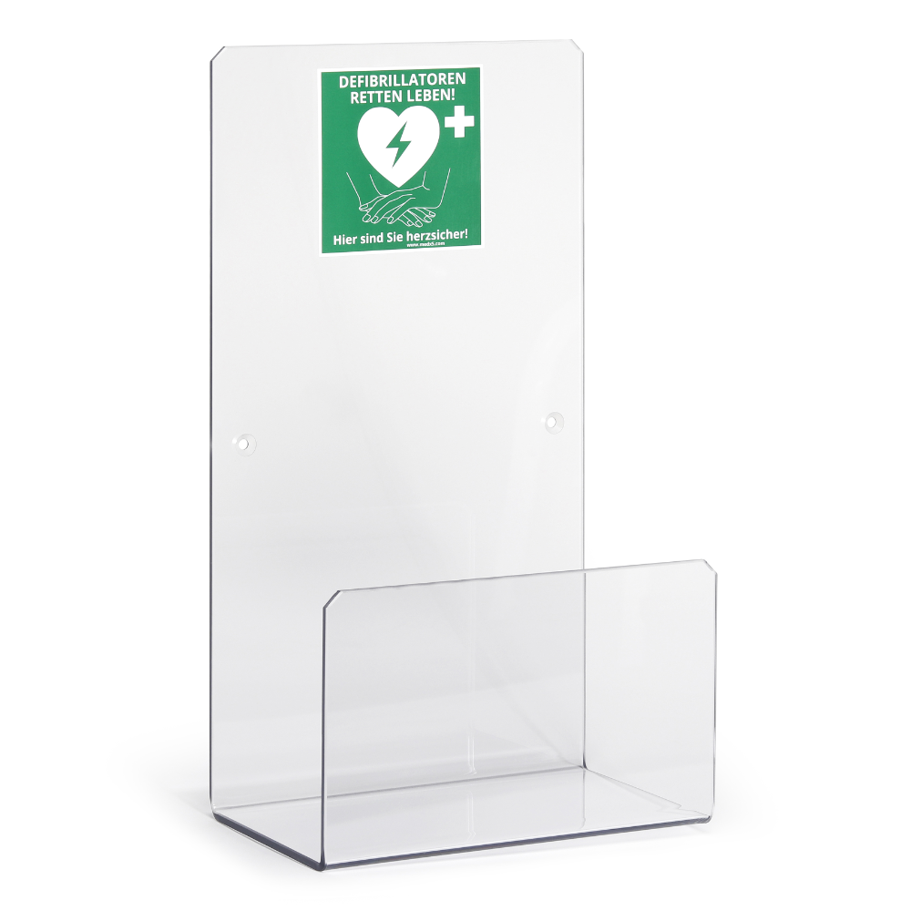 Defibrillator AED Wandhalter für innen, Acrylglas, Universalgröße