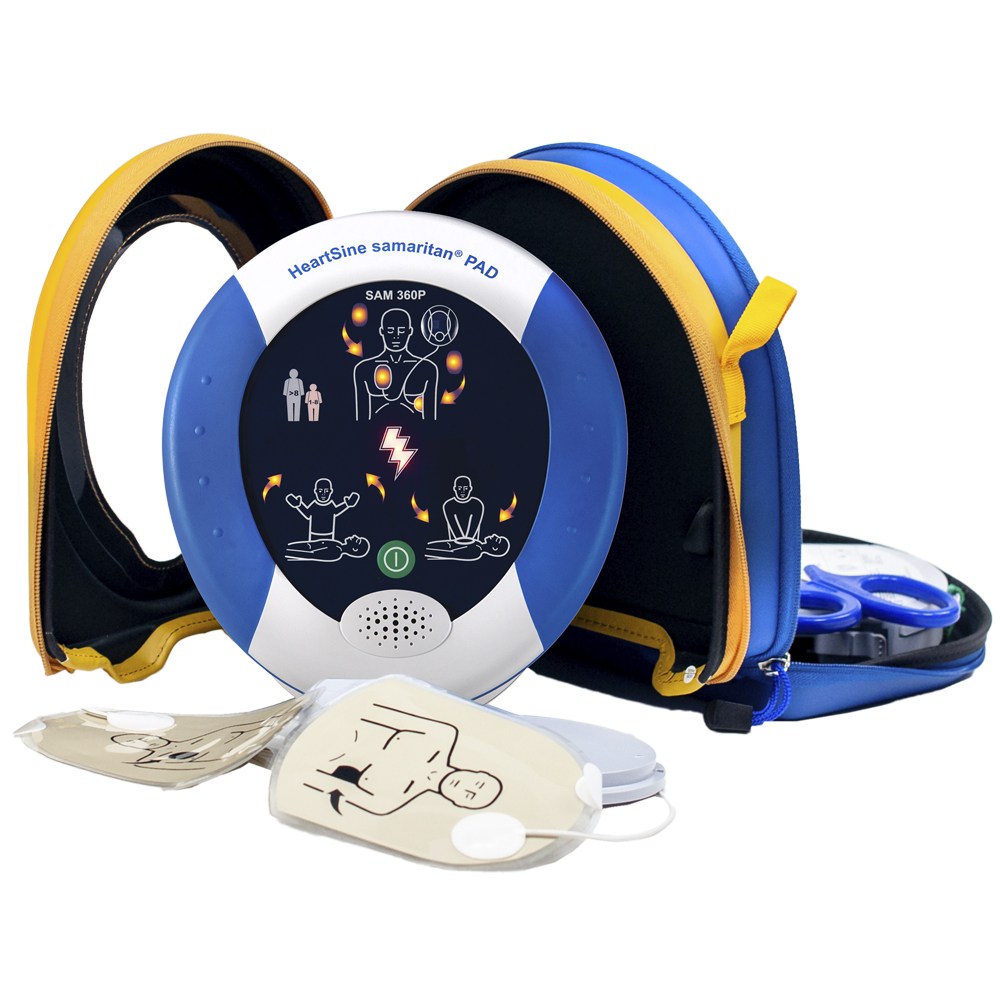HeartSine SAM 360P Defibrillator, PAD360 Trainer und 2 in 1 Übungspuppe